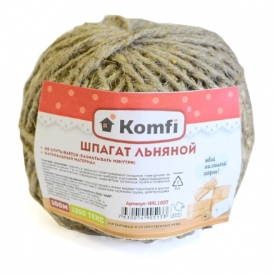 Шпагат льняной 100 м 1250 текс Komfi