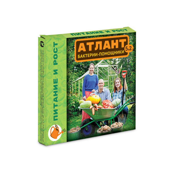 Удобрение Атлант бактерии-помощники для растений 5*2 г