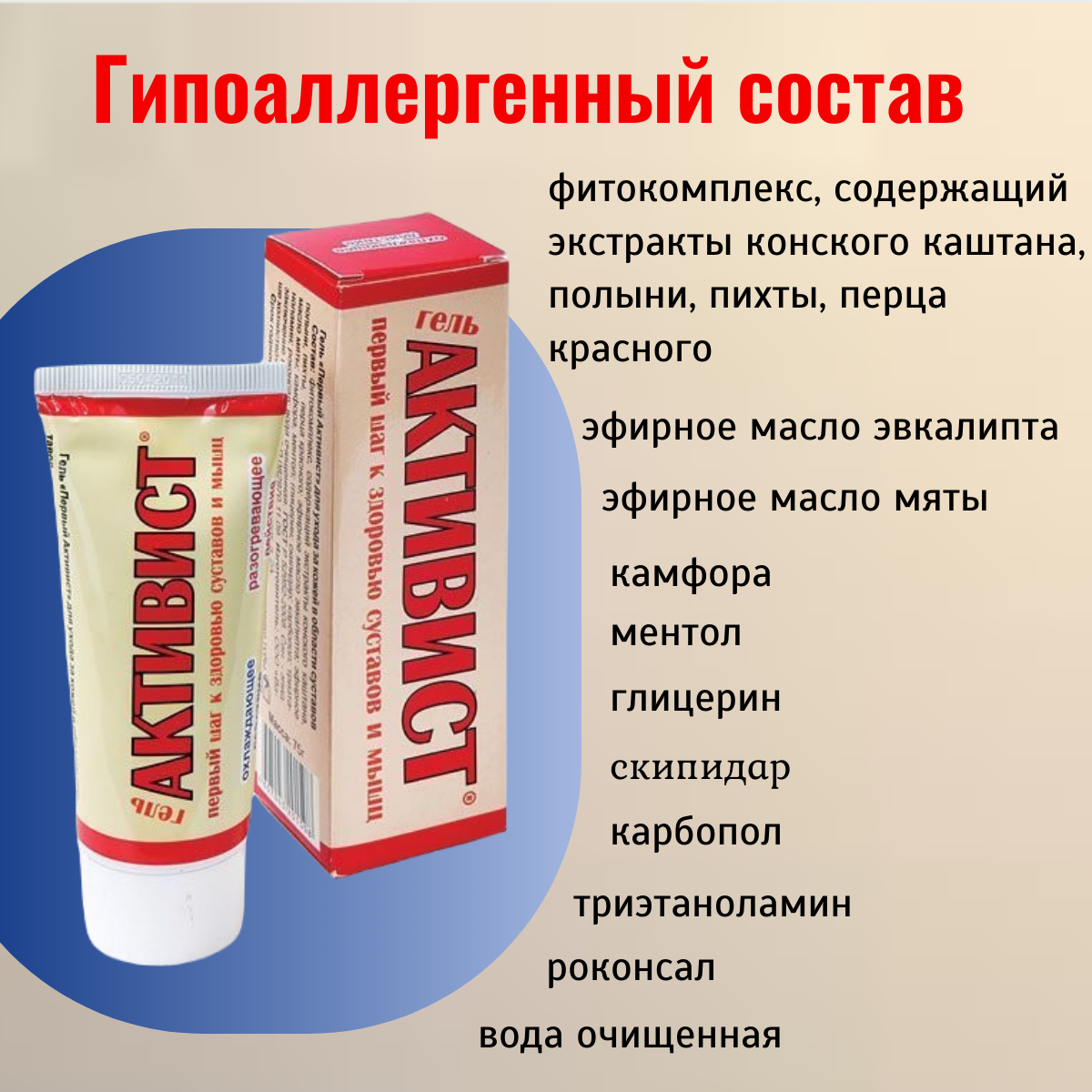 Активист гель для ухода за кожей в области суставов 250 мл, 3 шт