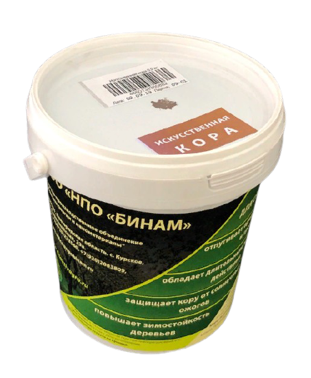 Искусственная кора для обработки спилов, стволов и ветвей садовых деревьев 0,9 кг