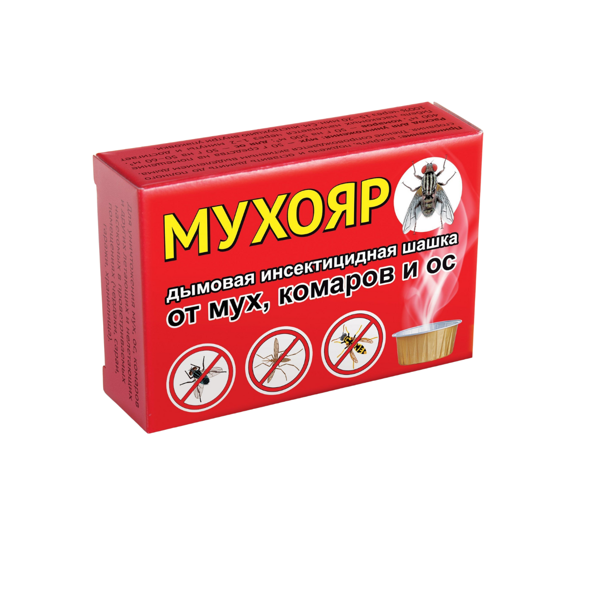 Мухояр дымовая шашка от мух, комаров и ос 50 г, 10 шт