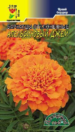 Семена Бархатцы Апельсиновый Джем Цветущий сад