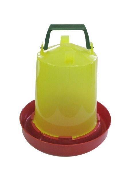 Поилка вакуумная РЯБА №2 5 л с ручкой для птицы пластиковая