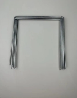 Садовый колышек Скоба П-образный для геотекстиля металлический диаметр 4 мм 20 х 21,5 см 10 шт Благодатное земледелие