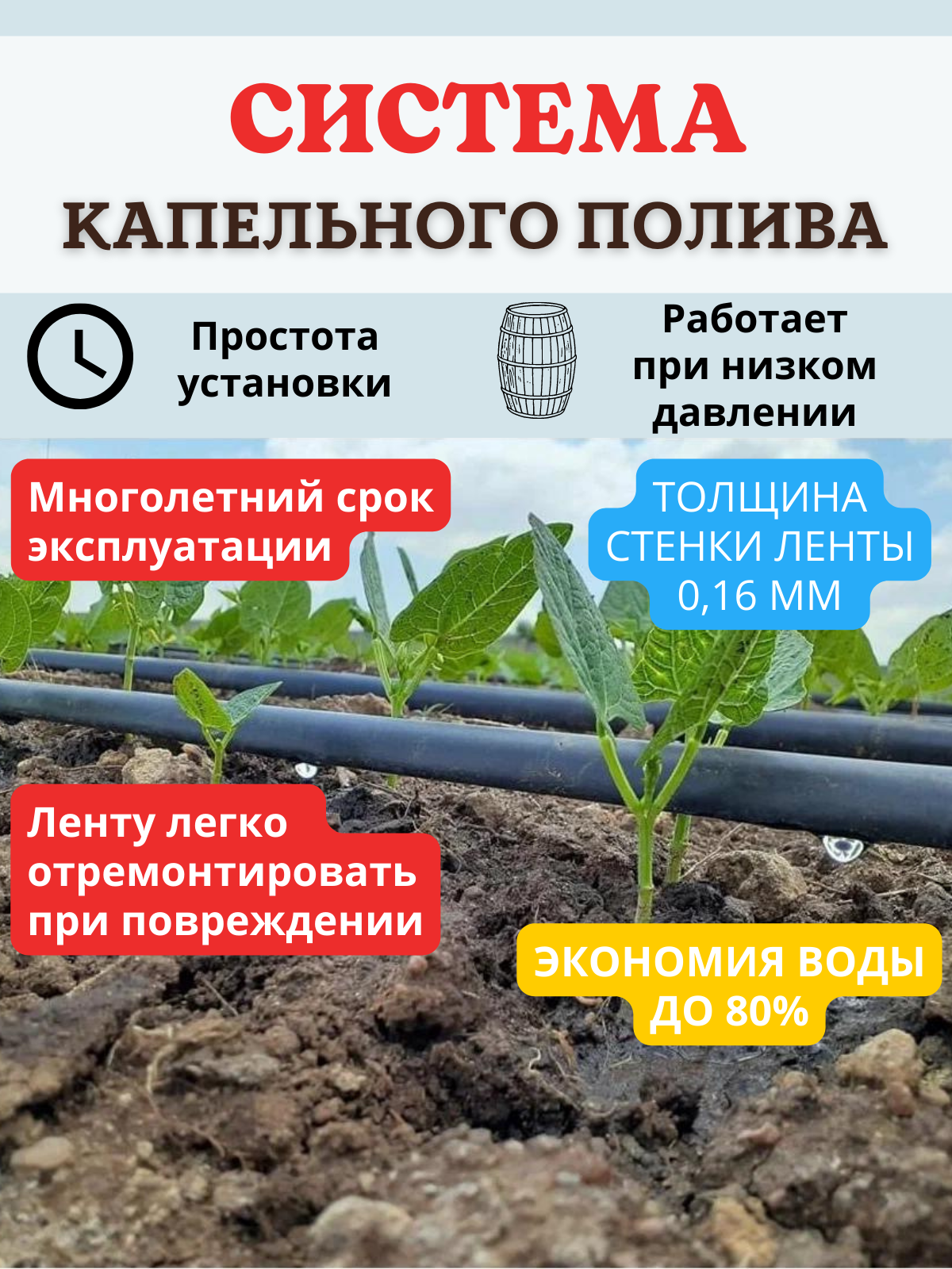 Капельный полив в теплице, наборы капельного орошения для теплиц Харьков