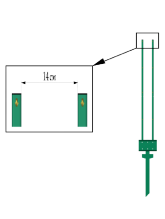 Подвижная шпалера для малины Веер Зеленая комплект из 2 шт PEKGDSM МС-Про