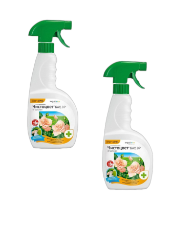 Спрей Чистоцвет БАУ от серой гнили, пятнистости, мучнистой росы 700 мл, 2 шт