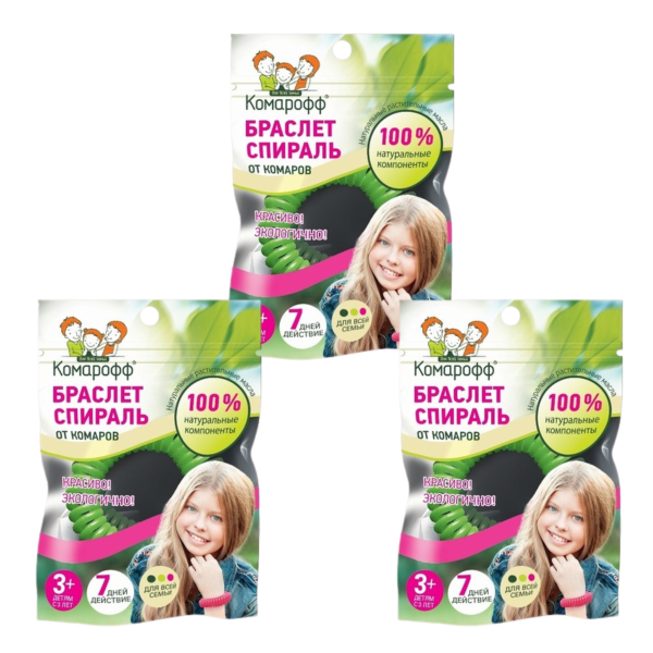 Комарофф браслет от комаров средство репеллентное 3 шт Комарофф браслет от комаров средство репеллентное 3 шт