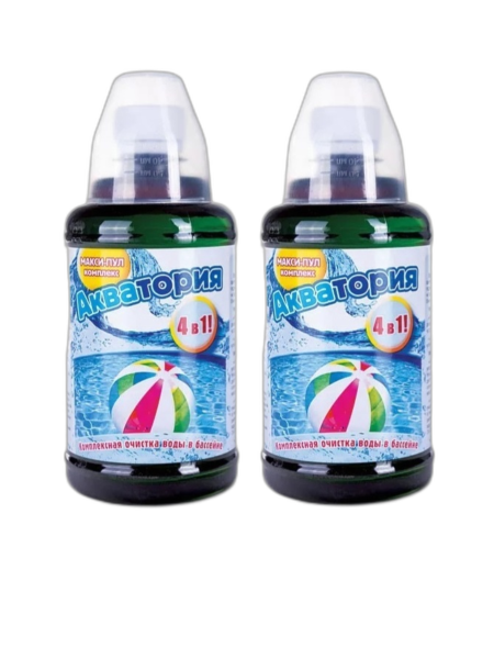 Акватория Макси-пул-КОМПЛЕКС для комплексной очистки воды в бассейне 500 мл, 2 шт Акватория Макси-пул-КОМПЛЕКС для комплексной очистки воды в бассейне 500 мл, 2 шт