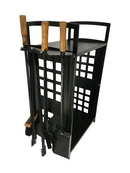 Дровница металлическая Горн с каминным набором для дров МС-Про