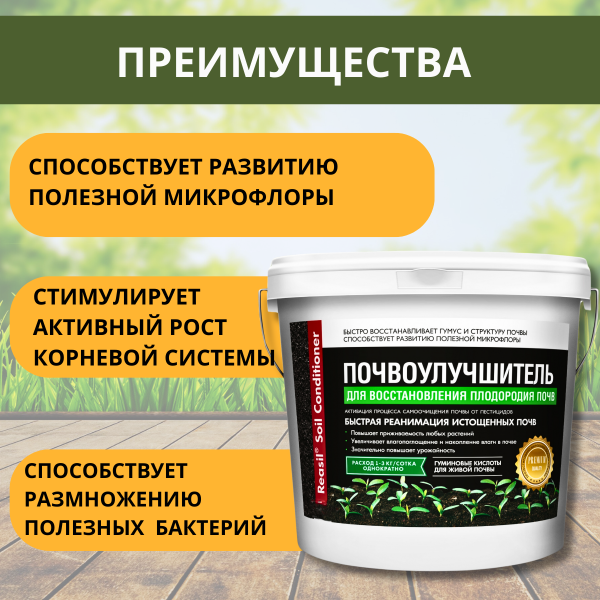 Почвоулучшитель Reasil для восстановления плодородия почв 3 кг