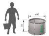 Складная ёмкость для воды из ПВХ EKUD на 500 л с каркасом и крышкой