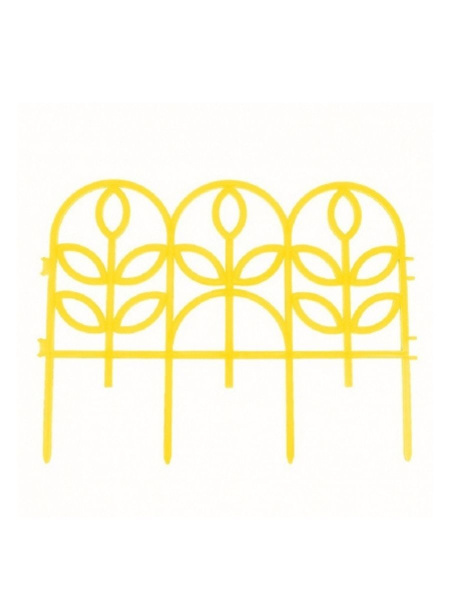 Заборчик Флора L=3 м, Н=330 мм 7 секций Желтый Заборчик Флора L=3 м, Н=330 мм 7 секций Желтый