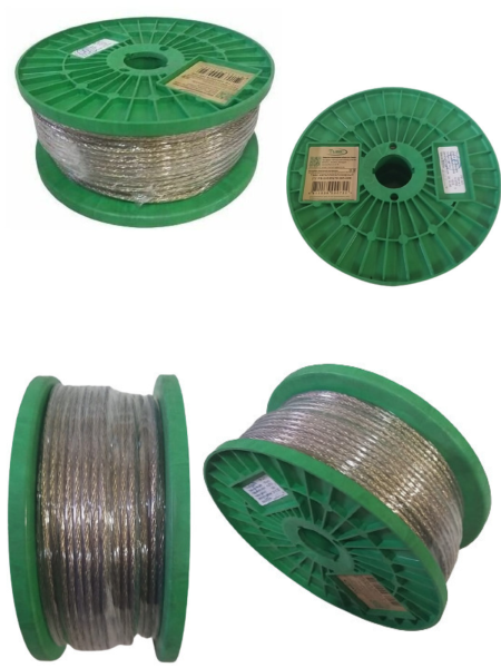 Трос металлополимерный шпалерный d 4 мм L 100 м, прозрачный ПР-4,0 (Товары, которые скоро пропадут из магазина)