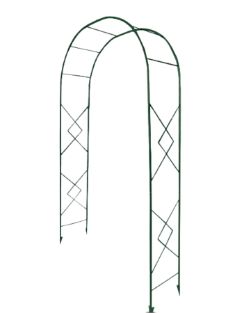 Арка садовая металлическая Высокопрочная Ромб разборная зеленая 120х200х39 см МС-Про