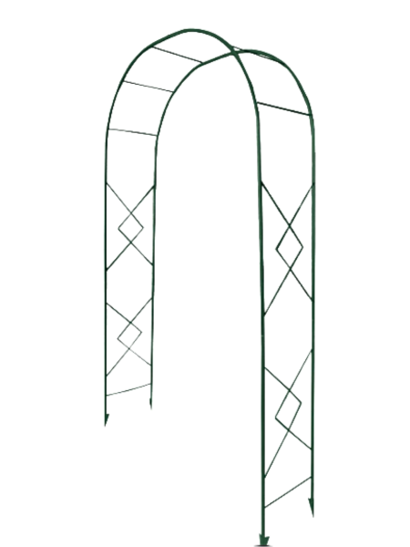 Арка садовая металлическая Высокопрочная Ромб разборная зеленая 120х200х39 см МС-Про