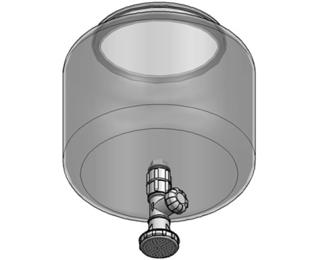 Лейка для садового душа с краном модернизированная КД-1 м