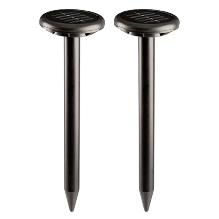 Набор из 2-х ультразвуковых влагостойких отпугивателей кротов, медведок, змей на солнечной батарее REXANT радиус 30 м