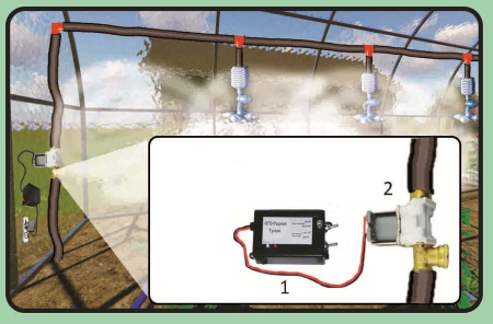 Контроллер туманообразования для теплиц ОГО-Родник-Туман-Бат