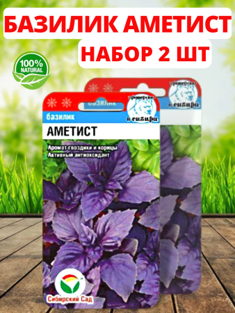 Семена Базилик Аметист 0.5 гр Сибирский сад, 2 шт