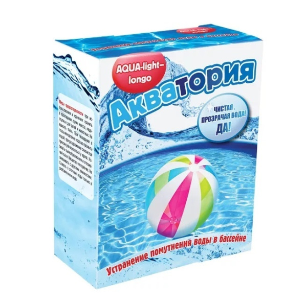 Акватория AQUA-light-longo для устранения помутнения воды в бассейне 500 г Акватория AQUA-light-longo для устранения помутнения воды в бассейне 500 г