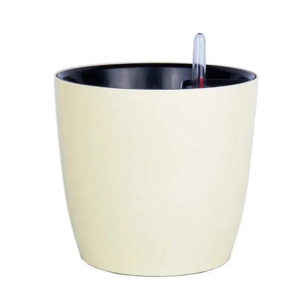 Горшок с автополивом Комфорт 3,5 л ПИ-25-8ТХ d-16 h-17 см Кремовый Горшок с автополивом Комфорт 3,5 л ПИ-25-8ТХ d-16 h-17 см Кремовый