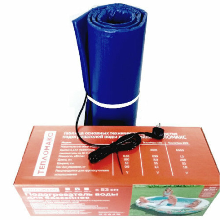 Электроподогреватель ТеплоМакс для воды в бассейне 200х53 см для надувного и каркасного бассейна, 2 шт