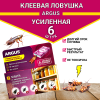Argus Клеевая ловушка от пищевой моли, тараканов, муравьев, мокриц, пауков, 1 уп по 6 шт