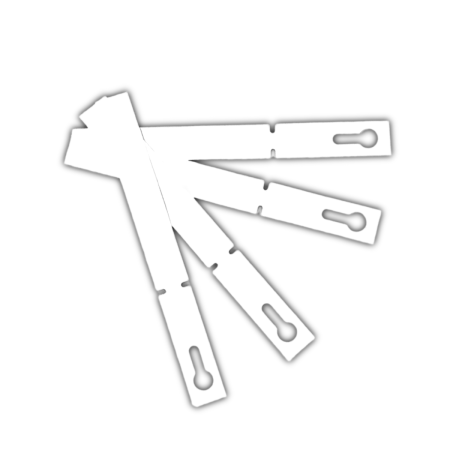 Навесная бирка петелька 20*165 мм 10 шт белая
