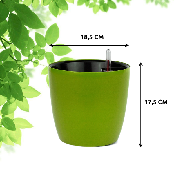 Горшок с автополивом Комфорт 3,5 л ПИ-25-6ТХ d-16 h-17 см Оливковый Горшок с автополивом Комфорт 3,5 л ПИ-25-6ТХ d-16 h-17 см Оливковый