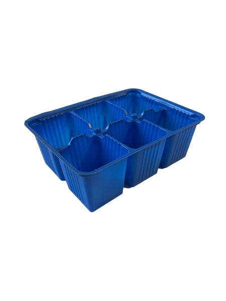 Модульная кассета 6 ячеек 168х123 евростандарт синяя Модульная кассета 6 ячеек 168х123 евростандарт синяя