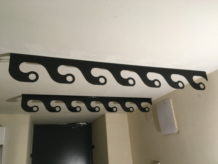 Держатель потолочно-настенный для инструмента садовый Завиток черный МС-Про