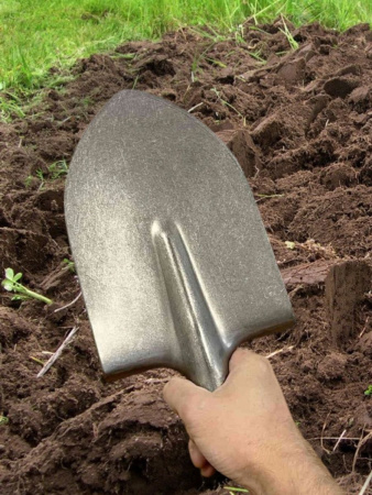 Лопата средняя штыковая титановая без черенка Урал 15 см