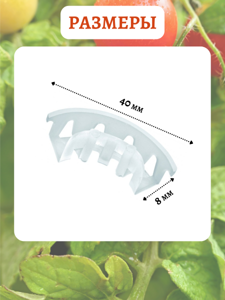 Держатель кистей растений Кистедержатель Улитка для томатов и огурцов прозрачный 30 шт Благодатное земледелие (Товары, которые скоро пропадут из магазина)