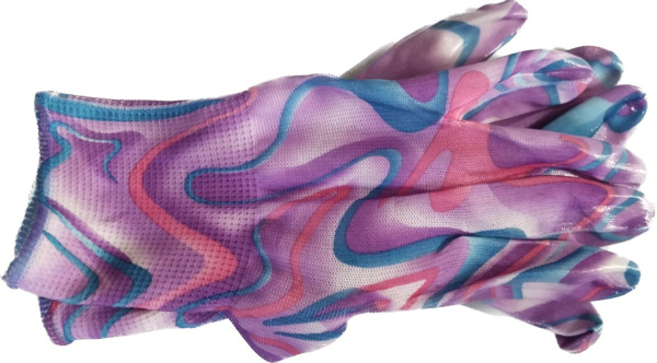 Перчатки нейлоновые с нитриловым покрытием цвет в ассортименте