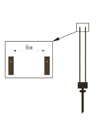 Подвижная шпалера для малины Веер Коричневая комплект из 2 шт PEKGDSM МС-Про