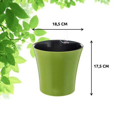 Горшок с автополивом Комфорт 2,5 л ПИ-24-6ТХ d-18 h-17 см Оливковый