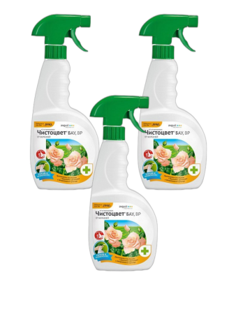 Спрей Чистоцвет БАУ от серой гнили, пятнистости, мучнистой росы 700 мл, 3 шт