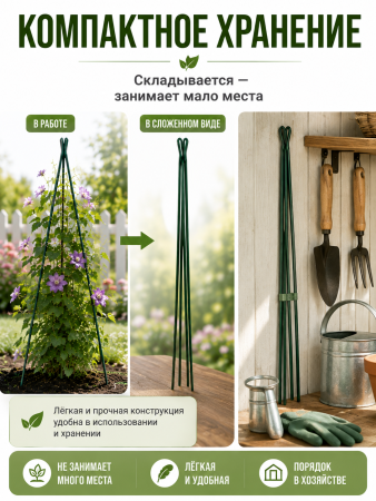 Опора LISTOK для растений 120 см VIP