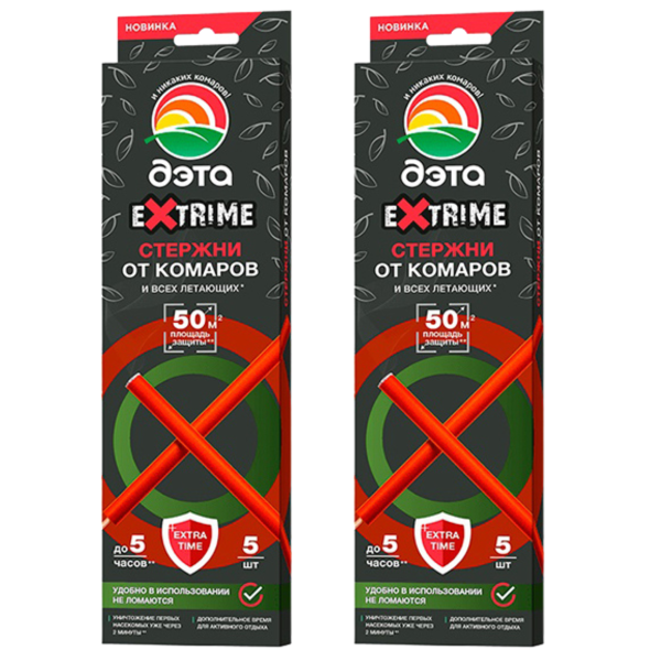ДЭТА EXTRIME стержни от летающих насекомых 5 шт 2 уп