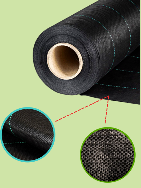 Укрывной материал с УФ Агроткань чёрный 100 г/м2, 1,05 х 10 м, 2 шт