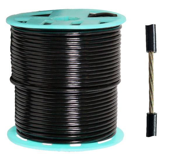 Трос металлополимерный ПРШ 4 мм шпалерный черный 100 м Благодатное земледелие