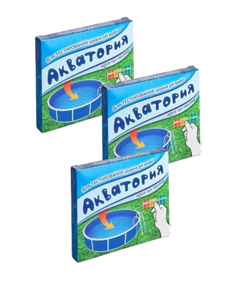 Акватория AQUA-пул-тестер для определения уровня pH воды, 3 шт