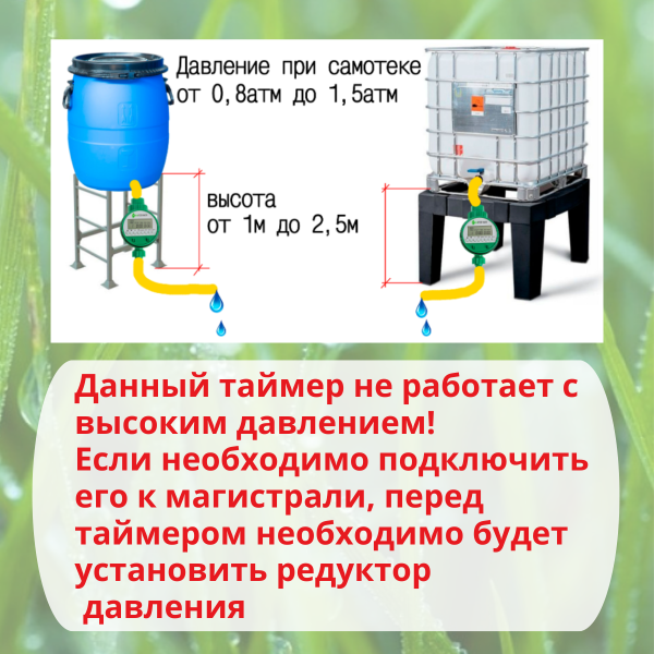 Электронный таймер полива №2 шаровый 8 программ Электронный таймер полива №2 шаровый 8 программ