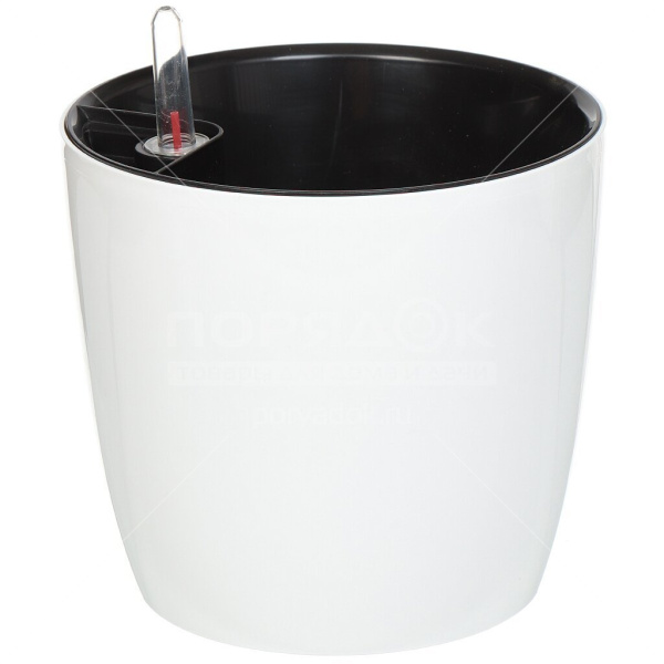 Горшок с автополивом Комфорт 3,5 л ПИ-25-9ТХ d-16 h-17 см Белый Горшок с автополивом Комфорт 3,5 л ПИ-25-9ТХ d-16 h-17 см Белый