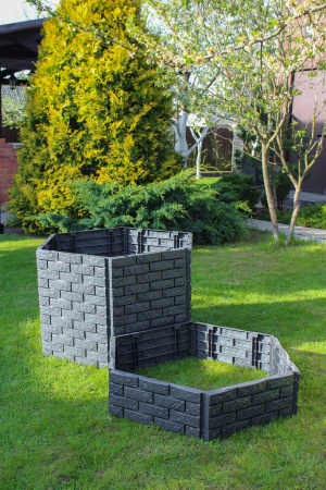 Универсальный садовый конструктор, 4 шт, длина 180 см, высота 20 см, графит