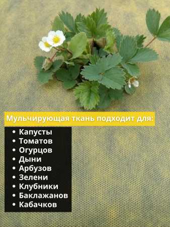 Укрывной материал Грядка в порядке универсальный с УФ стабилизатором жёлто-чёрный 80 г/м2, 1,6 х 5 м Благодатное Земледелие