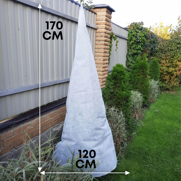 Зимнее укрытие с УФ Зимний Домик для туй 60 г/м2, белый 120 х 170 см Благодатное Земледелие