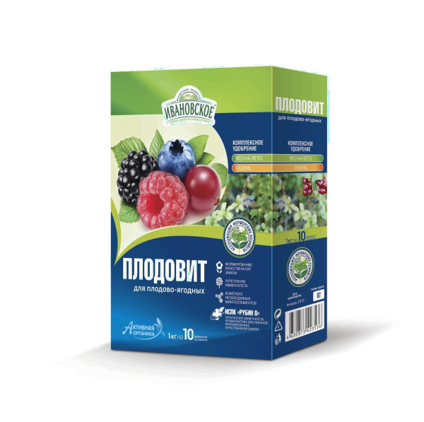 Удобрение Плодовит для плодово-ягодных культур с комплексом ИСПК Рубин-8 весна лето осень 1 кг Удобрение Плодовит для плодово-ягодных культур с комплексом ИСПК Рубин-8 весна лето осень 1 кг