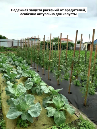 Укрывной материал Грядка в порядке универсальный с УФ стабилизатором жёлто-чёрный 80 г/м2, 1,6 х 5 м Благодатное Земледелие